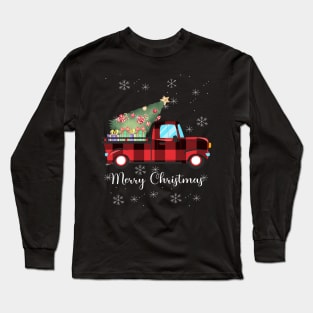 Merry Christmas Buffalo Truck Tree Red Plaid For Men Wo Red men Long Sleeve T-Shirt